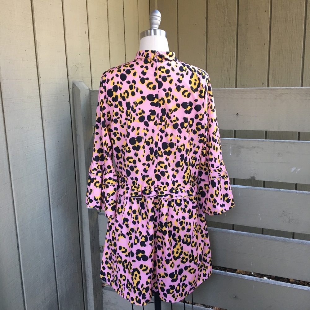 Lorraine Pink Leopard Ruffle Mini Dress - Picture 6 of 7